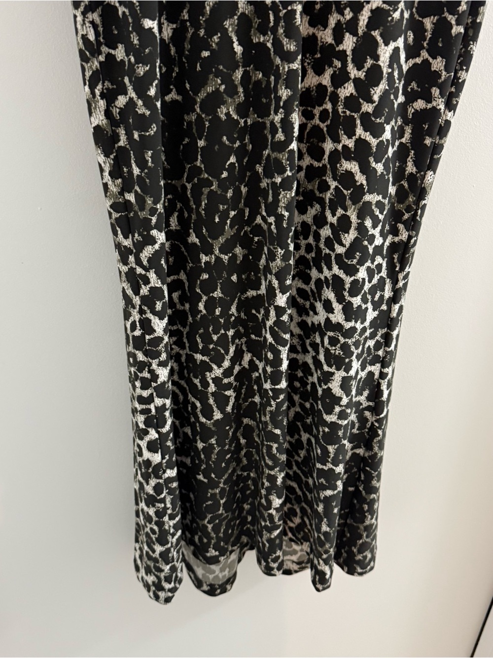 Norma Kamali x Kamali Kulture Leopard Print Stretch Jersey Maxi Gown Sz Med Boho - Picture 7 of 13